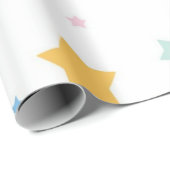 Papier Cadeau Motif d'étoiles (Coin rond)