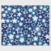 Papier Cadeau Motif d'étoiles (Plat)