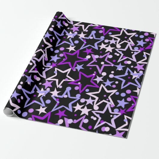 Papier Cadeau Motif d'étoiles (Déroulé)