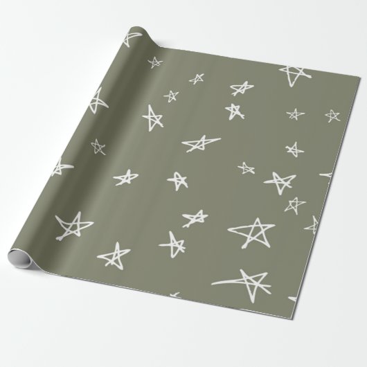 Papier Cadeau Motif d'étoiles (Déroulé)