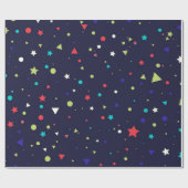 Papier Cadeau Motif d'étoiles (Plat)