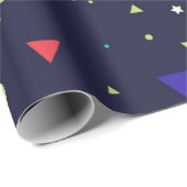 Papier Cadeau Motif d'étoiles (Coin rond)
