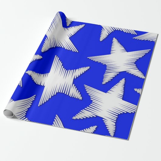 Papier Cadeau Motif d'étoiles (Déroulé)