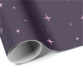 Papier Cadeau Motif d'étoiles (Coin rond)