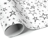 Papier Cadeau Motif d'étoiles (Coin rond)