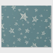 Papier Cadeau Motif d'étoiles (Plat)