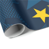 Papier Cadeau Motif d'étoiles (Coin rond)