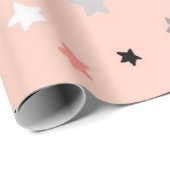Papier Cadeau Motif d'étoiles (Coin rond)