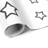 Papier Cadeau Motif d'étoiles (Coin rond)