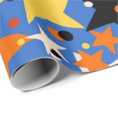 Papier Cadeau Motif d'étoiles (Coin rond)