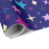 Papier Cadeau Motif d'étoiles (Coin rond)