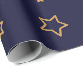 Papier Cadeau Motif d'étoiles (Coin rond)