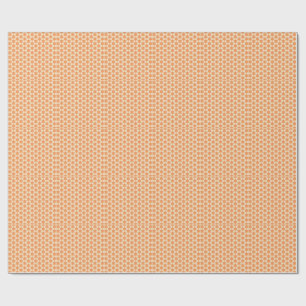 Papier Cadeau Motif d'étoiles d'or/orange