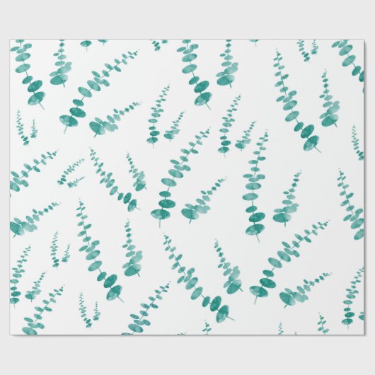 Papier Cadeau Motif d'eucalyptus (Plat)