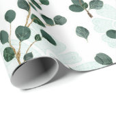 Papier Cadeau Motif d'eucalyptus (Coin rond)