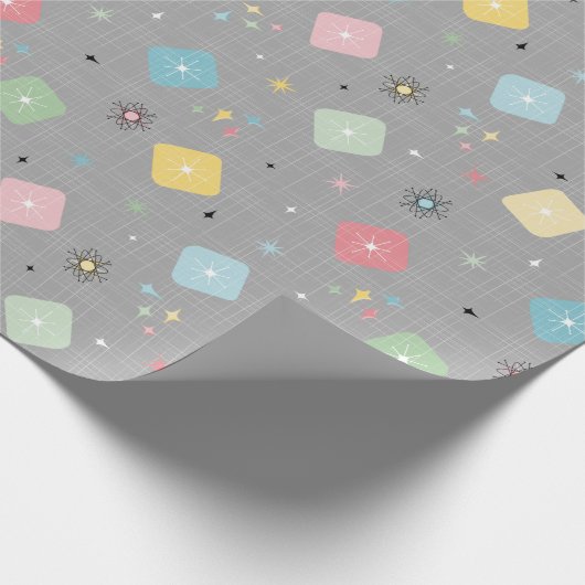 Papier Cadeau Motif d'explosions d'étoile atomique éparpillé par (Coin)