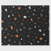 Papier Cadeau Motif d'Halloween (Plat)