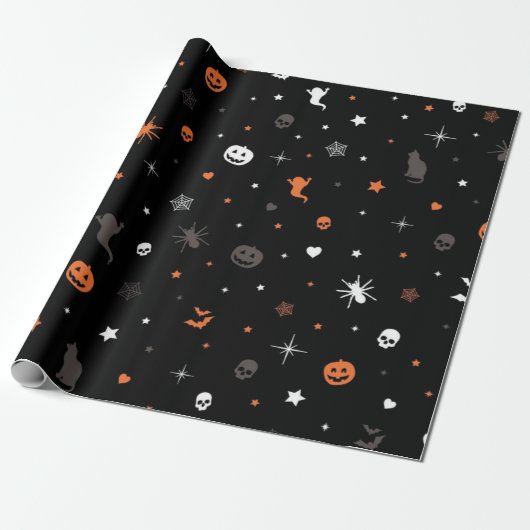 Papier Cadeau Motif d'Halloween (Déroulé)