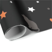 Papier Cadeau Motif d'Halloween (Coin rond)