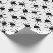 Papier Cadeau motif d'halloween d'araignée noire (Coin)
