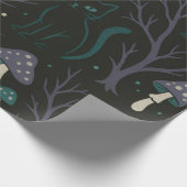 Papier Cadeau Motif d'Halloween de la forêt enchantée (Coin)