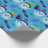 Papier Cadeau Motif d'Halloween Ghost (Coin)
