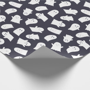 Papier Cadeau Motif d'Halloween Ghosts convivial