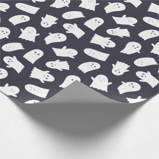 Papier Cadeau Motif d'Halloween Ghosts convivial (Coin)