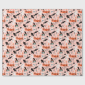 Papier Cadeau Motif d'Halloween pour les petits enfants (Plat)