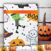 Papier Cadeau Motif d'Halloween Spooktaculaire Boo-tiful