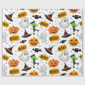 Papier Cadeau Motif d'Halloween Spooktaculaire Boo-tiful (Plat)