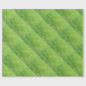 Papier Cadeau Motif d'herbe verte (Plat)