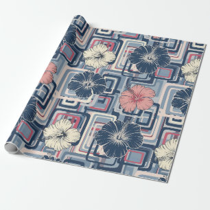 Papier Cadeau Motif d'Hibiscus Tropical Côtier (10)