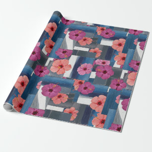 Papier Cadeau Motif d'Hibiscus Tropical Côtier (9)