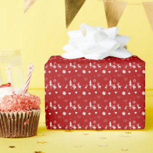 Papier Cadeau Motif d'hiver festif