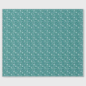 Papier Cadeau Motif d'hiver turquoise Star et Snowflake (Plat)