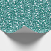 Papier Cadeau Motif d'hiver turquoise Star et Snowflake (Coin)