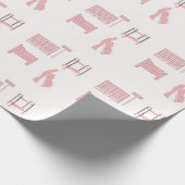 Papier Cadeau Motif d'hôtel rose (Coin)
