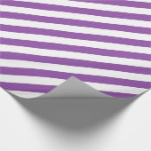 Papier Cadeau Motif diagonal pourpre et blanc de rayures (Coin)