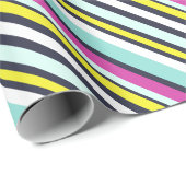 Papier Cadeau Motif Diagonale brillant moderne (Coin rond)