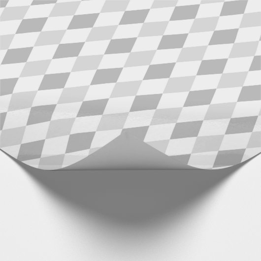 Papier Cadeau Motif diamant à deux arlequins gris (Coin)