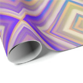 Papier Cadeau Motif diamant alternatif Indigo Purple (Coin rond)