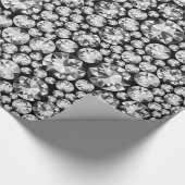 Papier Cadeau Motif diamant argenté (Coin)