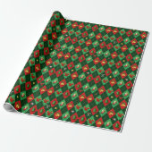 Papier Cadeau Motif diamant Argyle de Noël (Déroulé)