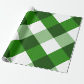 Papier Cadeau Motif diamant Argyle vert (Déroulé)