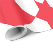 Papier Cadeau Motif diamant en carton rouge et blanc (Coin rond)