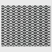 Papier Cadeau Motif diamant noir et blanc (Plat)