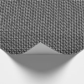 Papier Cadeau Motif diamant - noir et blanc (Coin)