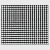 Papier Cadeau Motif diamant noir et blanc (Plat)