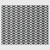 Papier Cadeau Motif diamant noir et blanc (Plat)